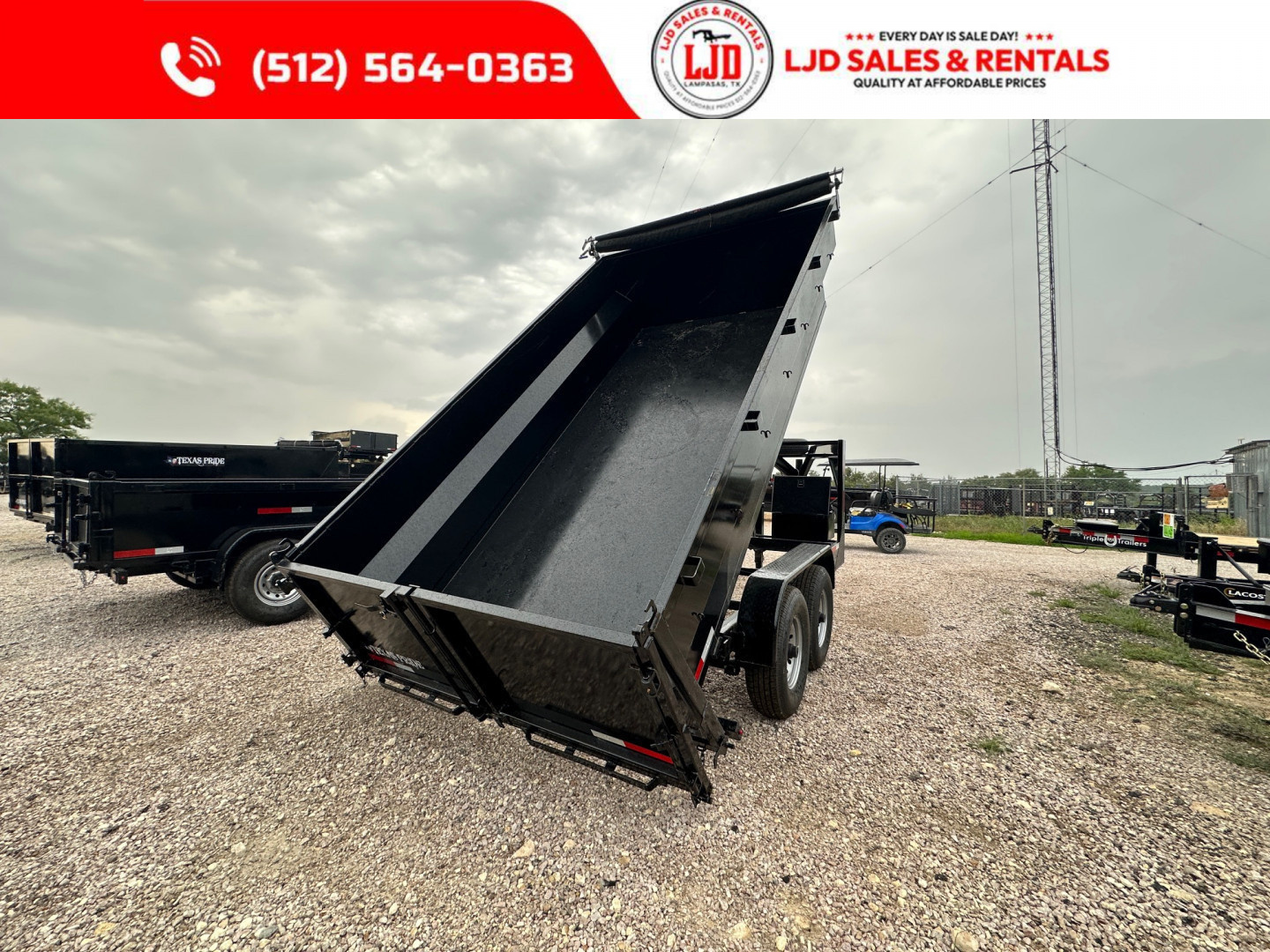 New 2025 Texas Pride - Gooseneck Dump Trailer 14'x3' - 3 Way Gate - 16K GVWR