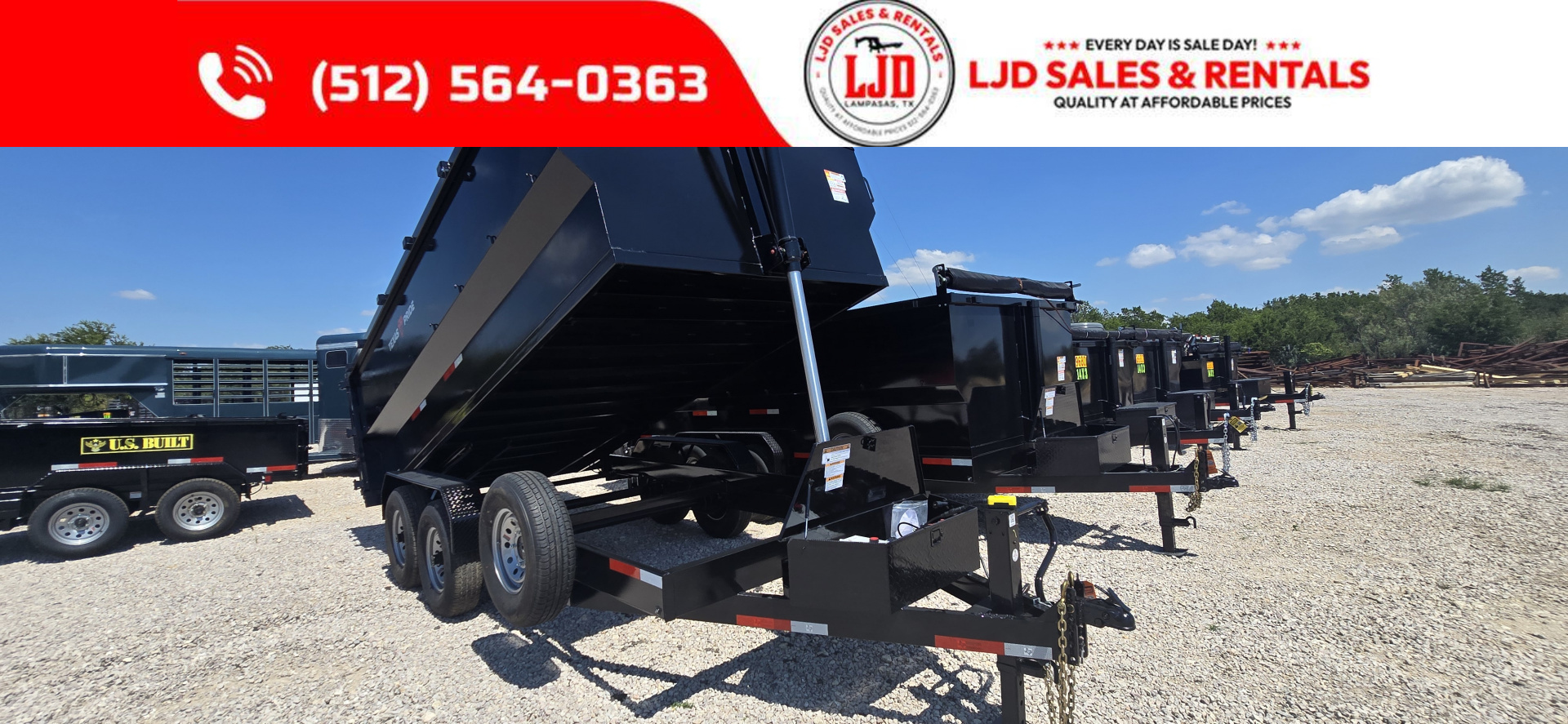 New 2025 Texas Pride Trailers Dump Trailer 14'x4' Dump Trailer