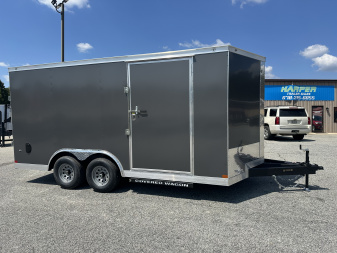 New 2026 COVERED WAGON 8.5X16 10K TANDEM AXLE ENCLOSED TRAILER WITH POLYCORE SIDING