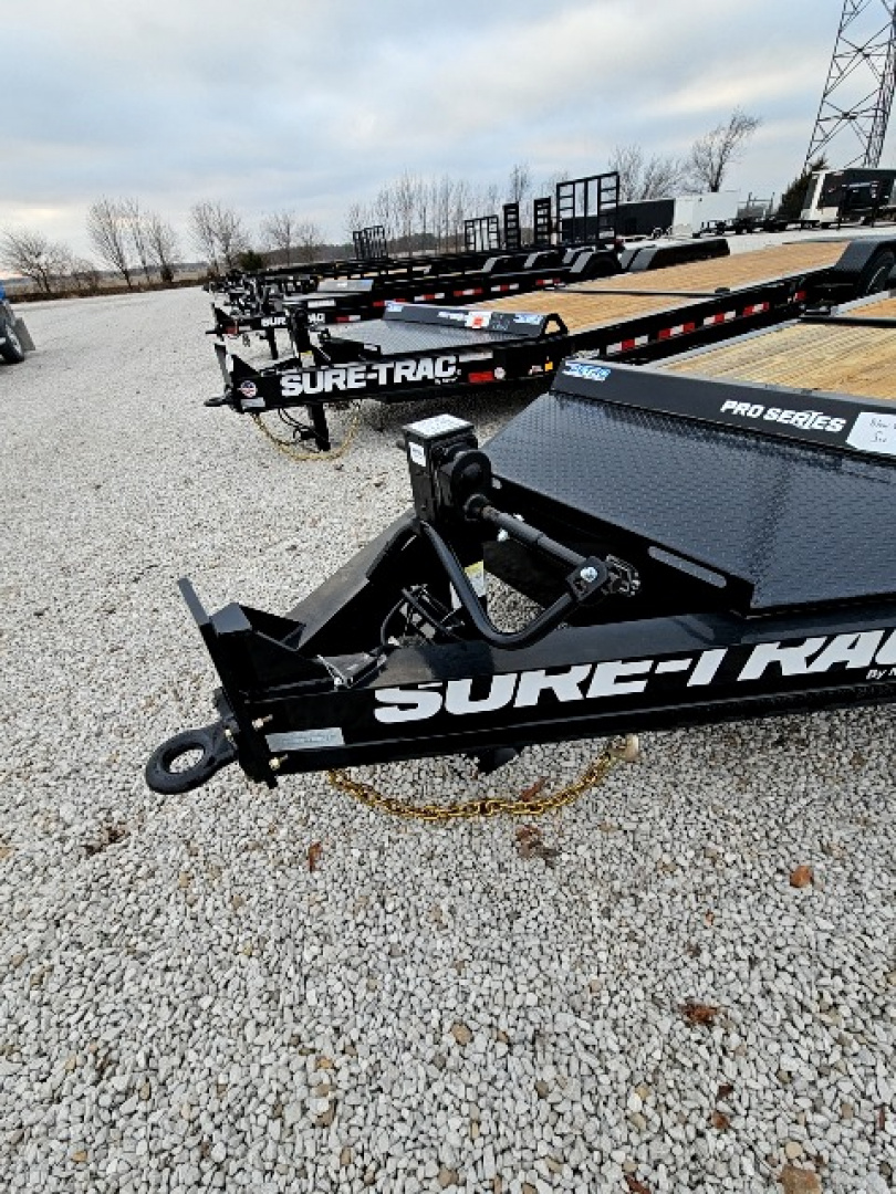 Used 2025 Sure-Trac 7 x 24 (18+6) 22K Pro Series Beam Tilt Equipment Trailer