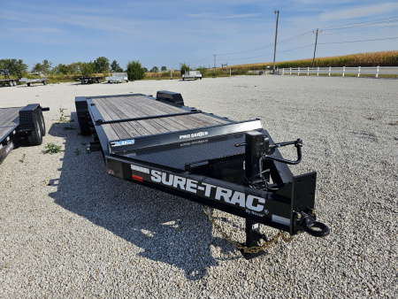 New 2025 Sure-Trac 7 x 24 (18+6) 22K Pro Series Beam Tilt Equipment Trailer