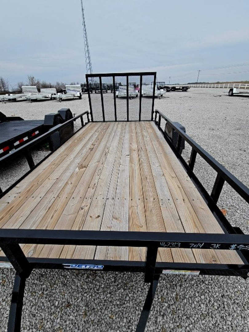 New 2025 Sure-Trac 7' x 14' 3K Idler Tube Top Utility Trailer