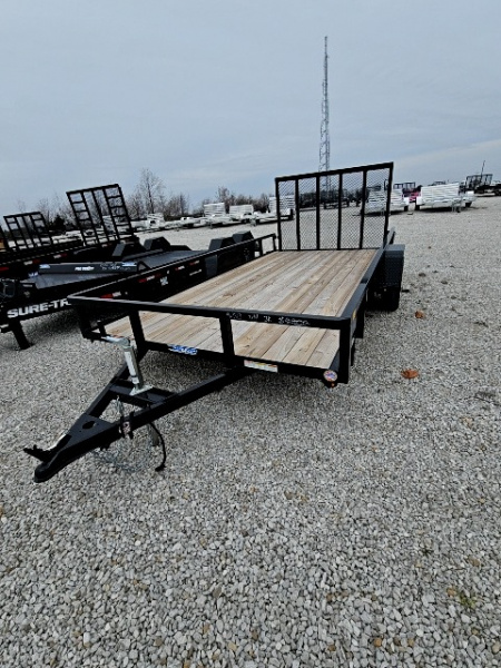 New 2025 Sure-Trac 7' x 14' 3K Idler Tube Top Utility Trailer