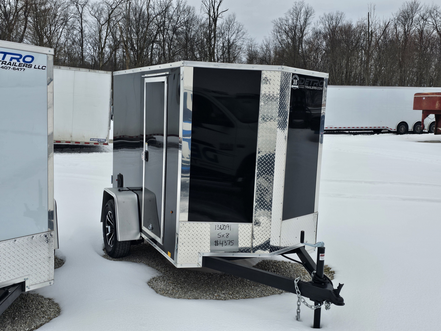 New 2026 Cargo Express EX DLX 5' x 8' 3K Idler Double Rear Door Enclosed Cargo Trailer