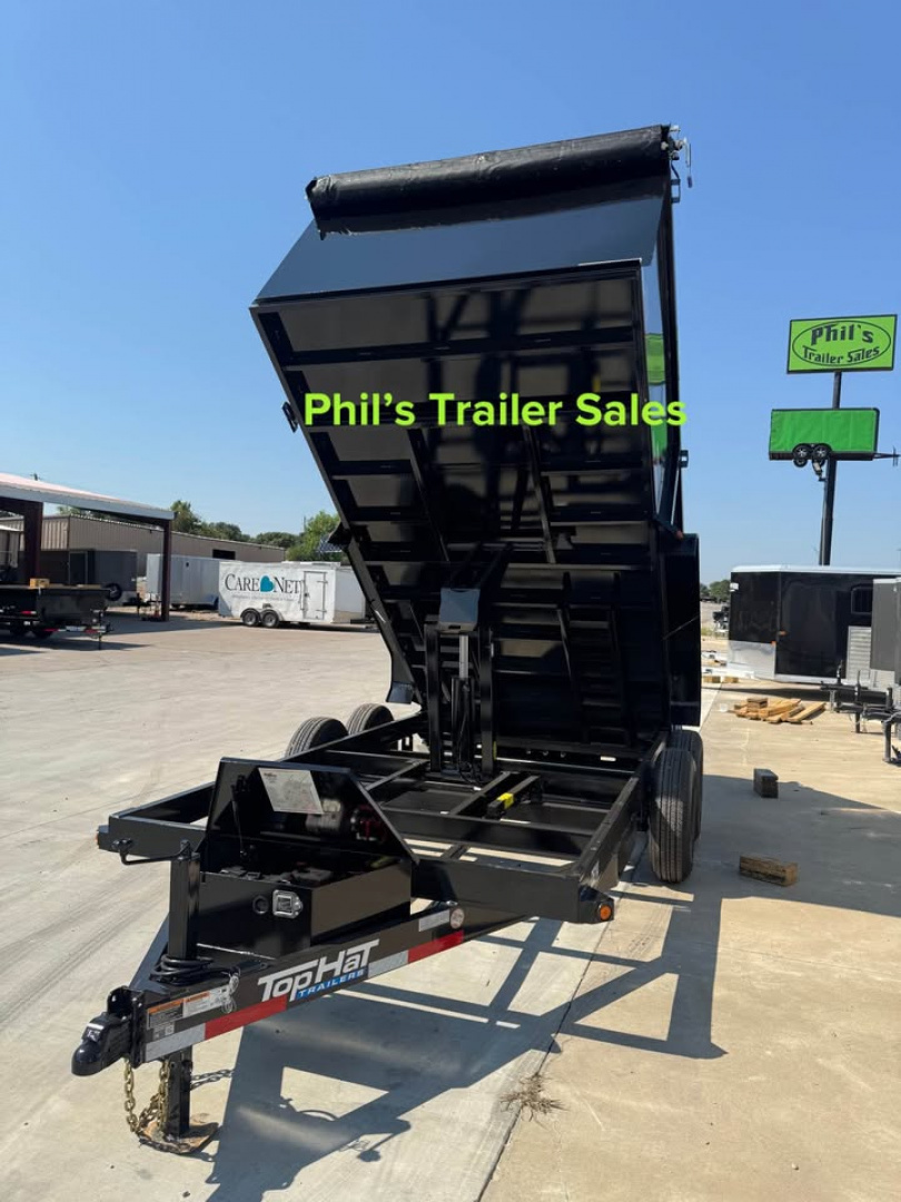 New 2026 Top Hat Trailers 14' DUMP TRAILER WITH 4' SIDES EQUIPMENT TRAILER Dump Trailer
