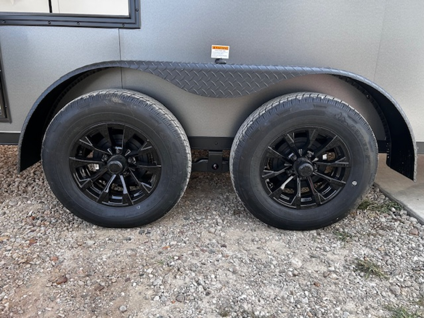 New 2026 Discovery Trailers 7X16 Blackout pack 7' interior ramp door ALUMINUM FRAME .080 ALUMITEC EXTERIOR UTV ESCAPE DOOR, BLACKOUT PACK