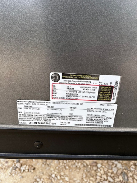 New 2026 Discovery Trailers 7X16 Blackout pack 7' interior ramp door ALUMINUM FRAME .080 ALUMITEC EXTERIOR UTV ESCAPE DOOR, BLACKOUT PACK