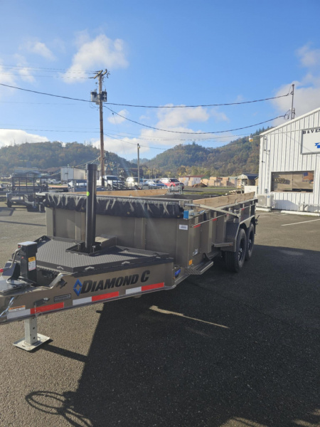 New DUMP 2026 Diamond C Trailers LPT207 82X14 LOW PROFILE 14K Dump Trailer METALLIC MOCHA