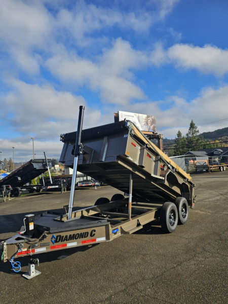 New DUMP 2026 Diamond C Trailers LPT207 82X14 LOW PROFILE 14K Dump Trailer METALLIC MOCHA