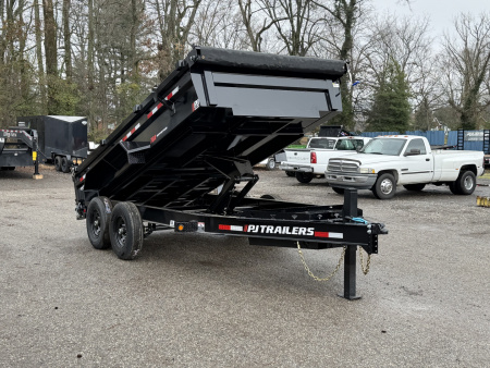 New 2026 PJ Trailers 14' x 83" (DL) 14K Low-Profile PRO Series - Hydraulic Jack Dump Trailer
