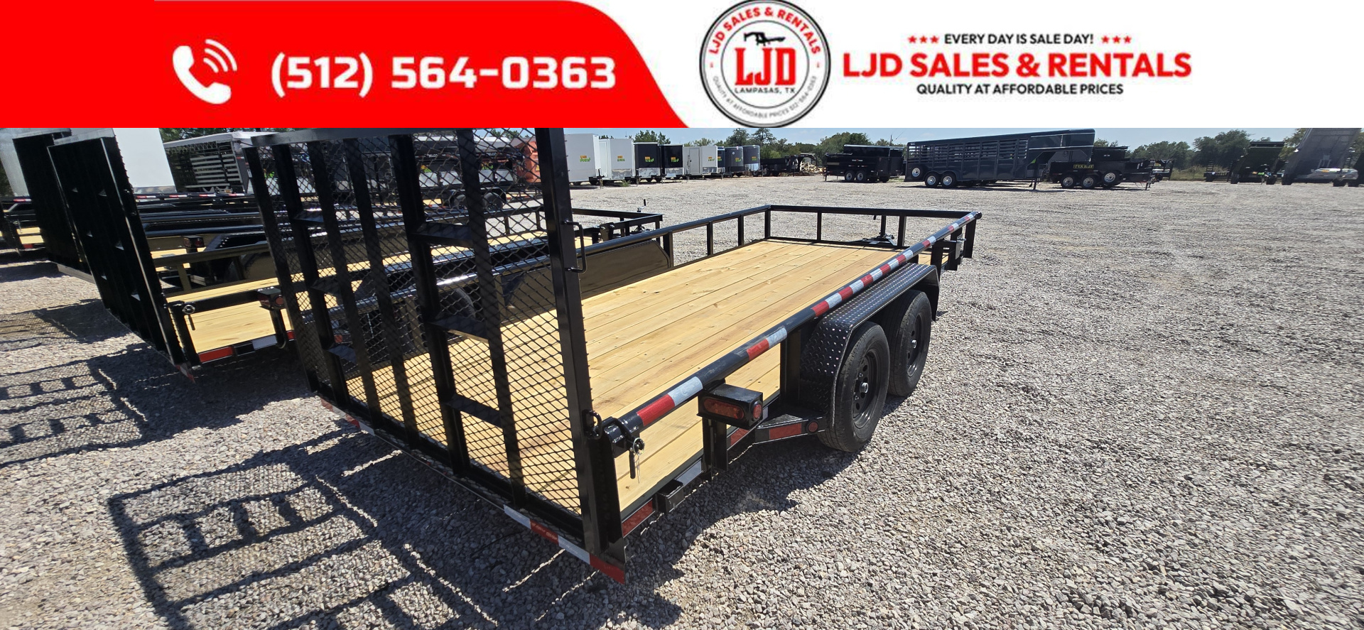 New 2025 Lacosta - Utility Trailer 83" x 16' Brakes - Gate