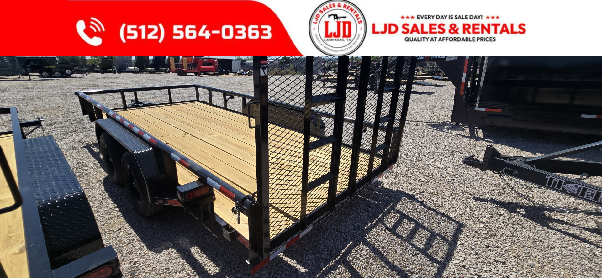 New 2025 Lacosta - Utility Trailer 83" x 16' Brakes - Gate