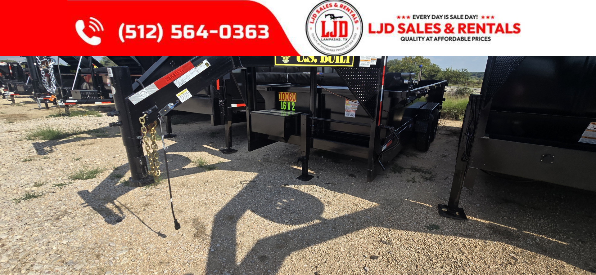 New 2025 - US Built - Gooseneck Dump Trailer 16 x 2 - 16K GVWR