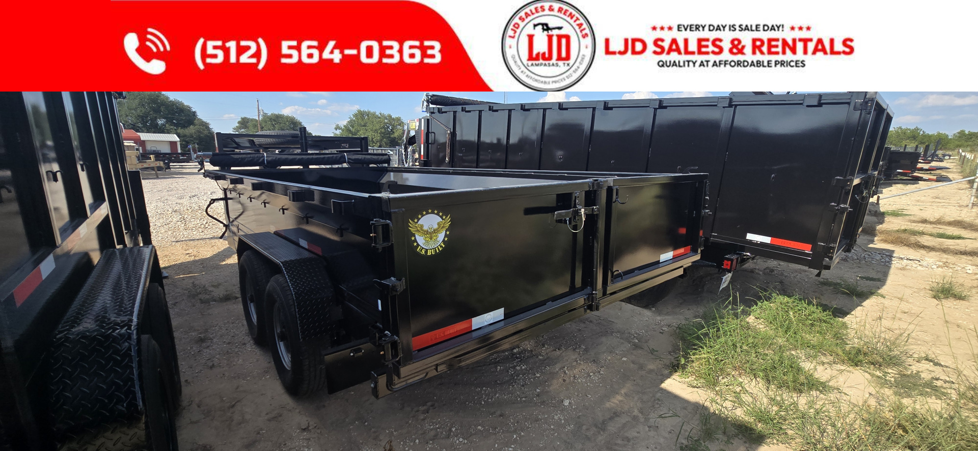 New 2025 - US Built - Gooseneck Dump Trailer 16 x 2 - 16K GVWR