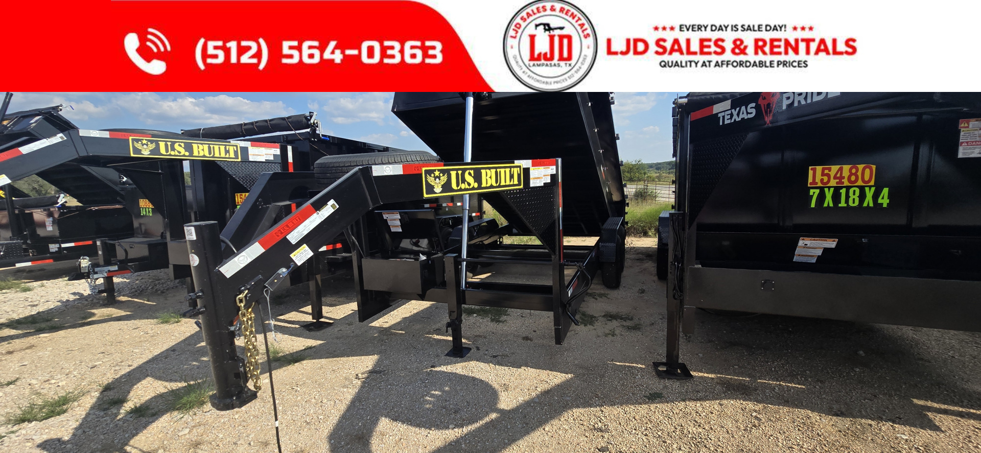 New 2025 - US Built - Gooseneck Dump Trailer 16 x 2 - 16K GVWR