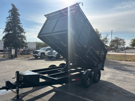 New 2025 TRU 7'x12'x4' Scissor Hoist Dump Trailer 14k w/ Ramps