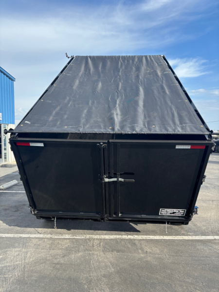 New 2025 TRU 7'x12'x4' Scissor Hoist Dump Trailer 14k w/ Ramps