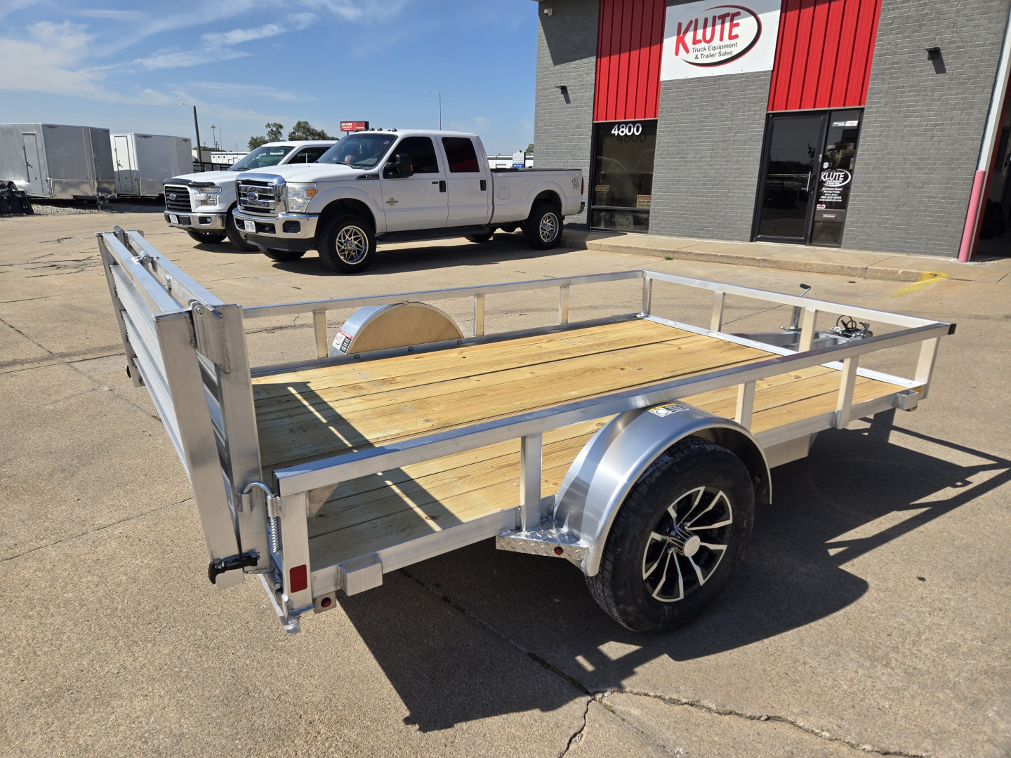 New 2026 H&H Trailers 76x10 Aluminum Rail Side 3K Utility Trailer