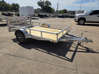 New 2026 H&H Trailers 76x10 Aluminum Rail Side 3K Utility Trailer
