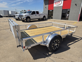New 2026 H&H Trailers 76x10 Aluminum Rail Side 3K Utility Trailer