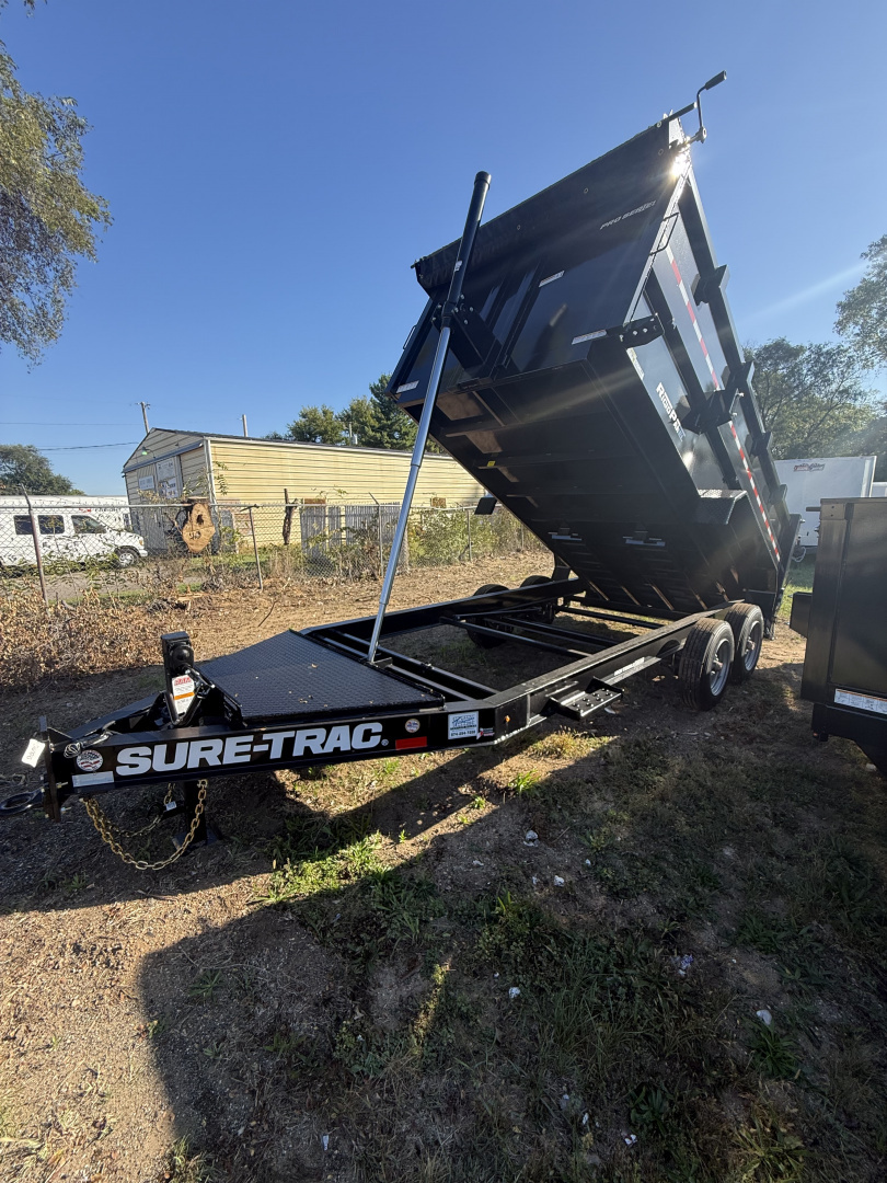 New Sure-Trac 7x14  17.6 pro series dump with tarp kit 4' sides