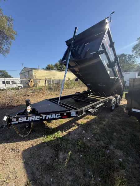 New Sure-Trac 7x14  17.6 pro series dump with tarp kit 4' sides