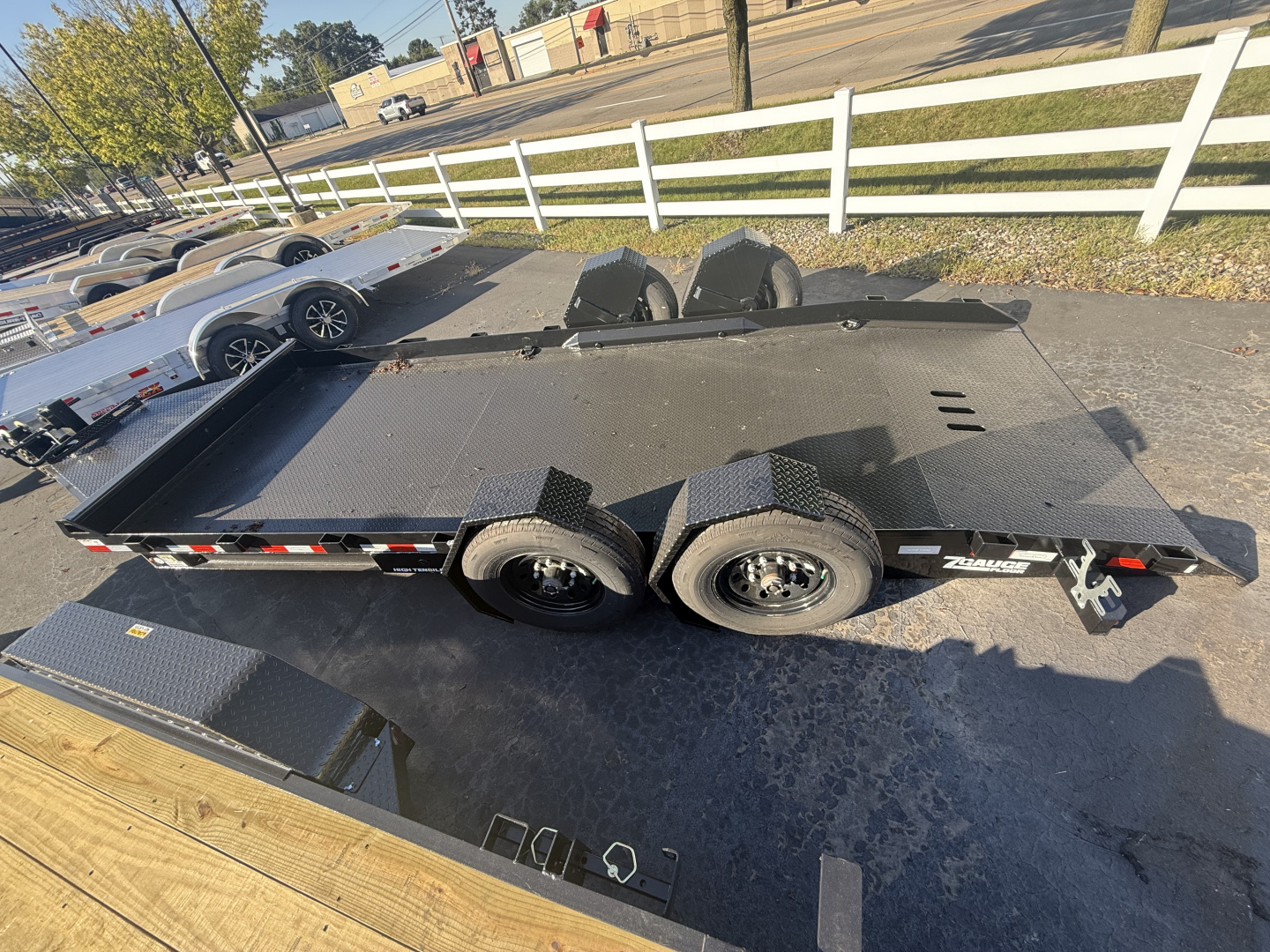 New Sure-Trac 7x18  15.4 drop deck equipment trailer