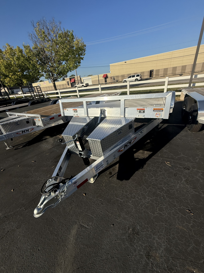 New H&H Trailers 7x20 7k Easy loader D-rings 7k jack Alum. Deck