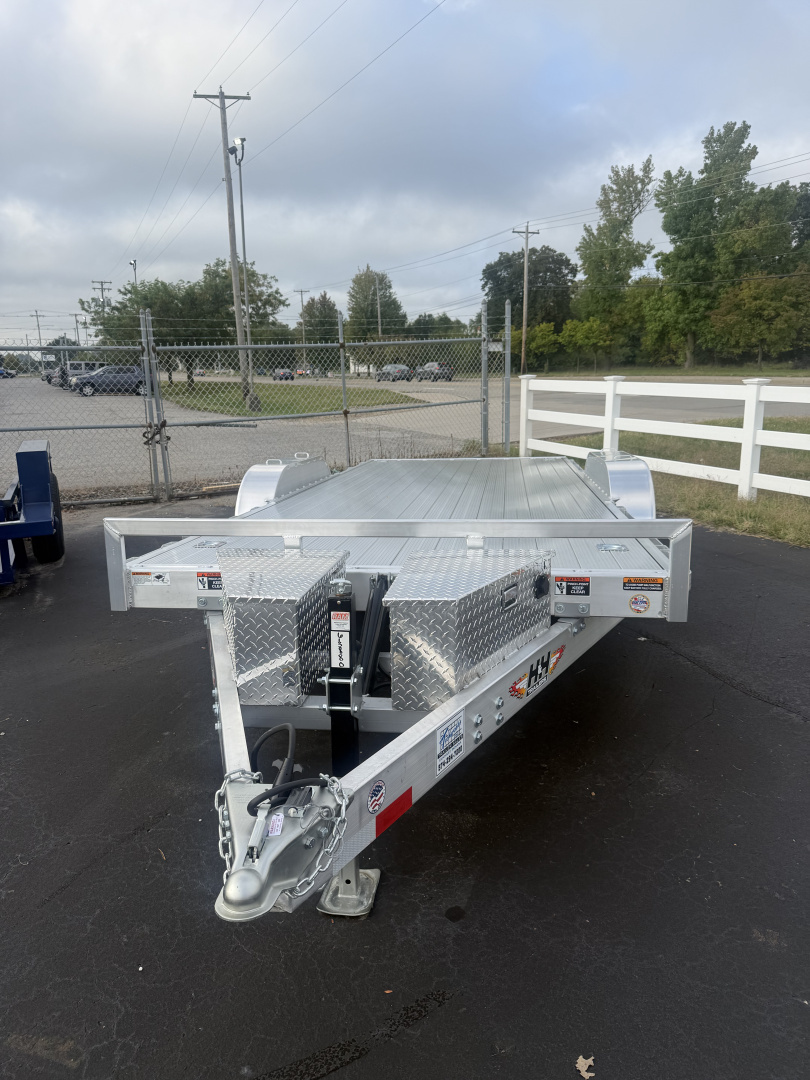 New H&H Trailers 7x18 7k Speed loader D-rings 7k jack Alum deck