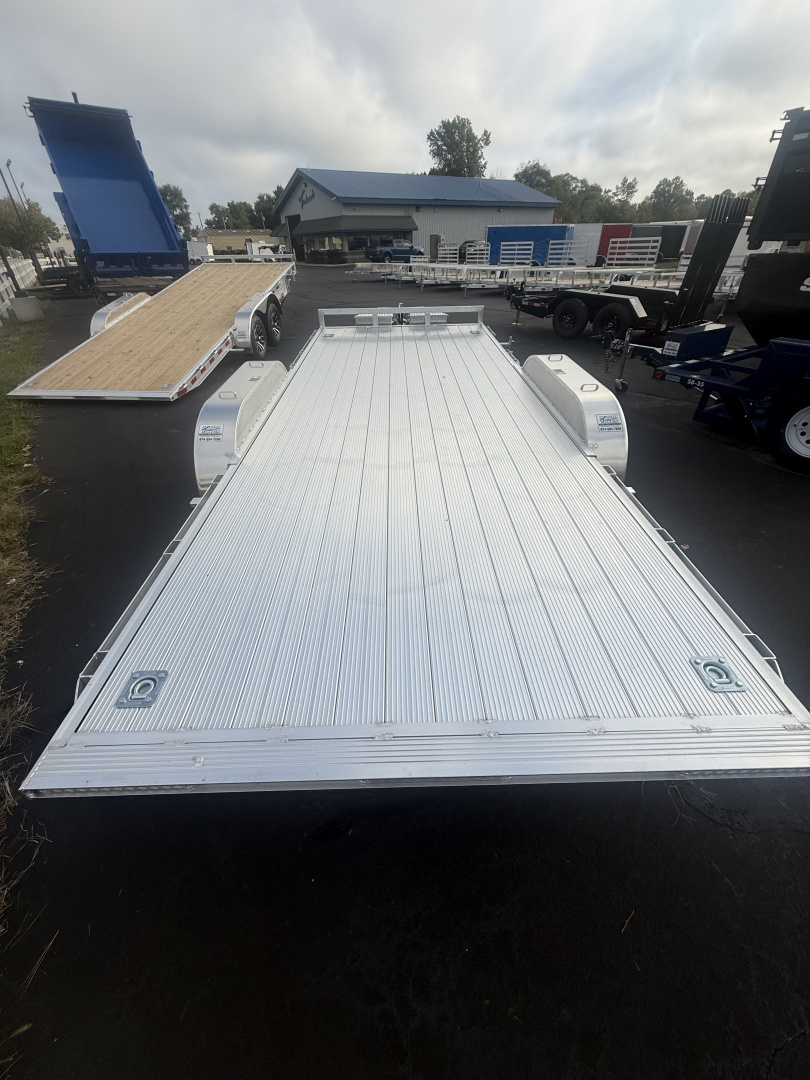 New H&H Trailers 7x18 7k Speed loader D-rings 7k jack Alum deck