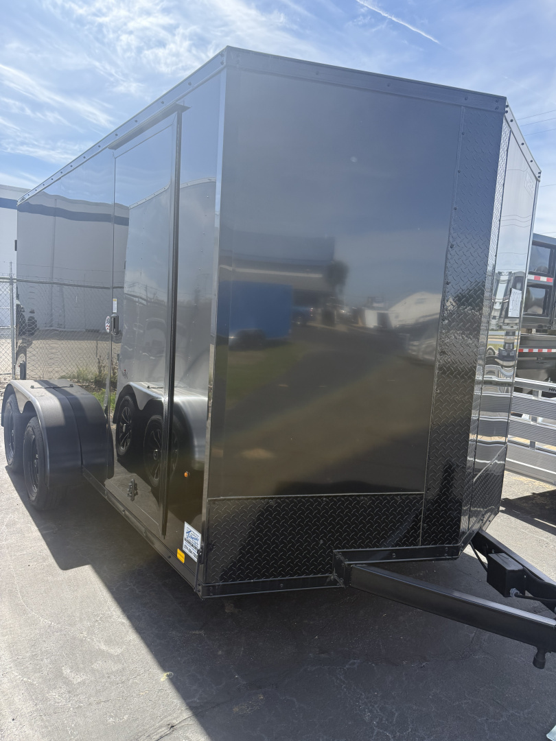 New Pace American 7x14 7k 6'6' interior height, black out package, poly core walls, screw less