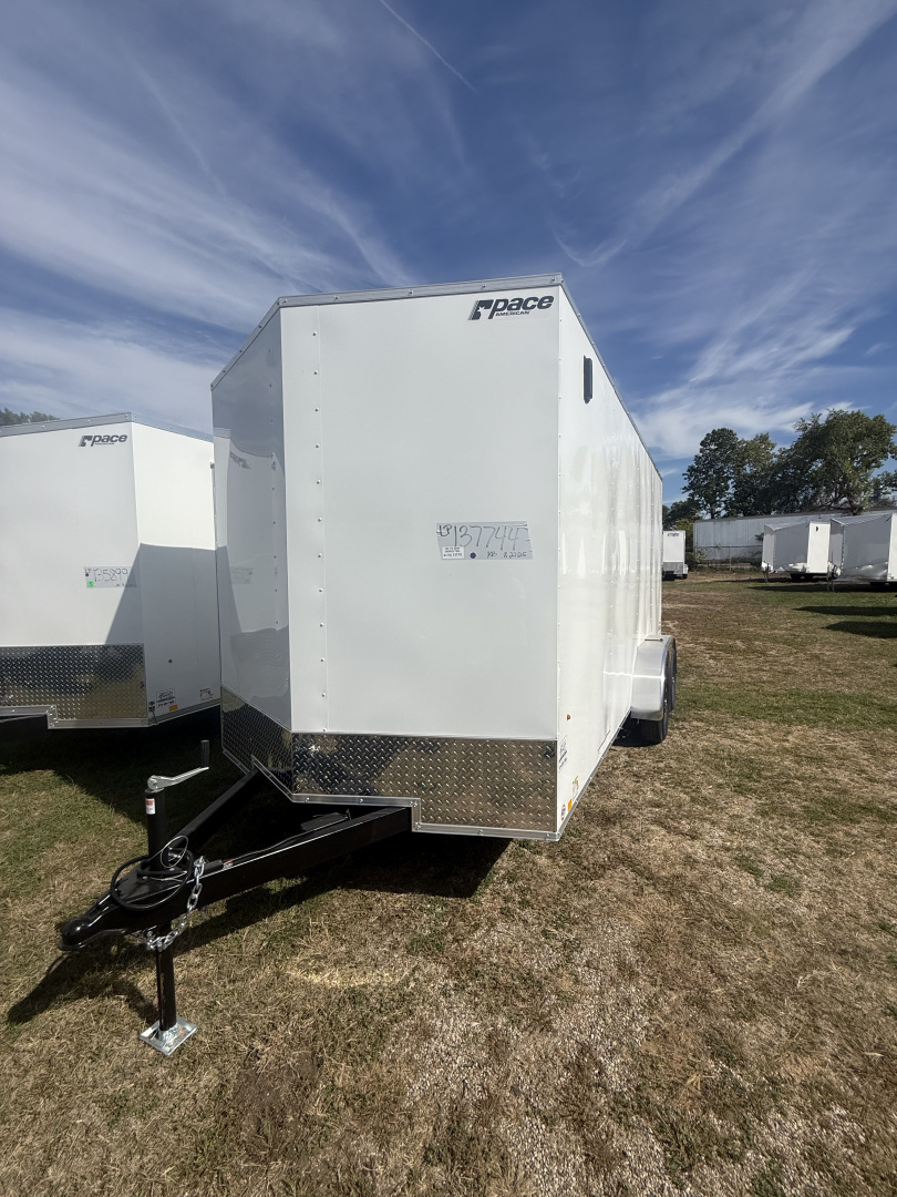 New Pace American 7x16 7k v-nose 7' tall Alum rims