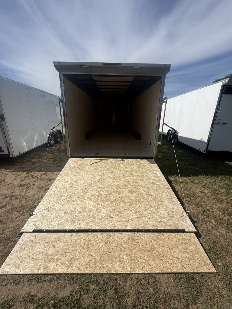 New 2025 Pace American 8.5x24 10k V-nose Screwless 6'-6" wing,alum.rim Car / Racing Trailer