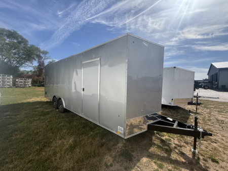 New 2025 Pace American 8.5x24 10k V-nose Screwless 6'-6" wing,alum.rim Car / Racing Trailer