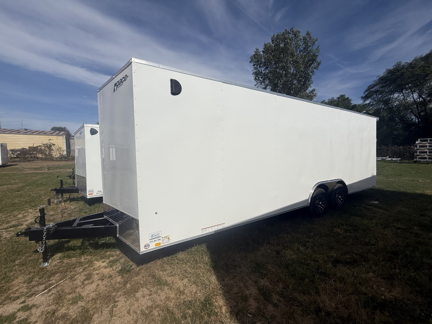New 2025 Pace American 8.5x24 10k V-nose Screwless 6'-6" wing,alum.rim Car / Racing Trailer