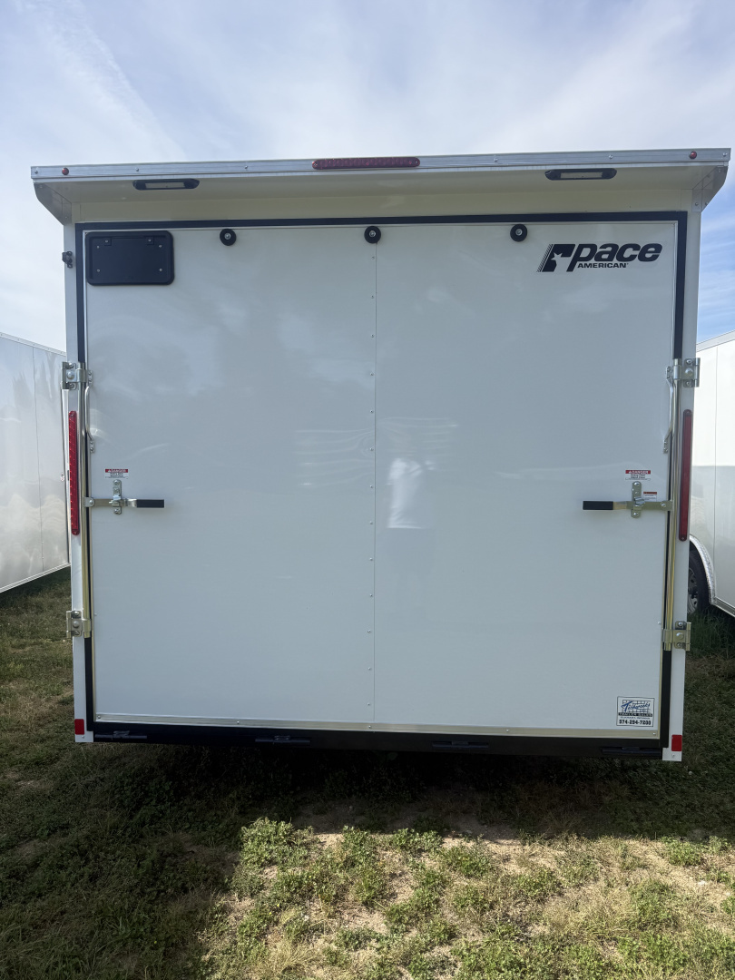 New 2025 Pace American 8.5x24 10k V-nose Screwless 6'-6" wing,alum.rim Car / Racing Trailer