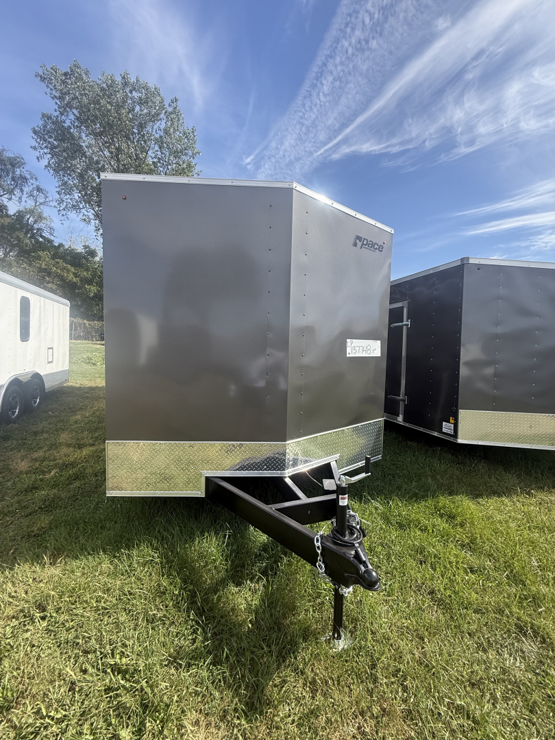 New 2025 Pace American 8.5x24 10k V-nose Screwless 6'-6" wing,alum.rim Car Hauler