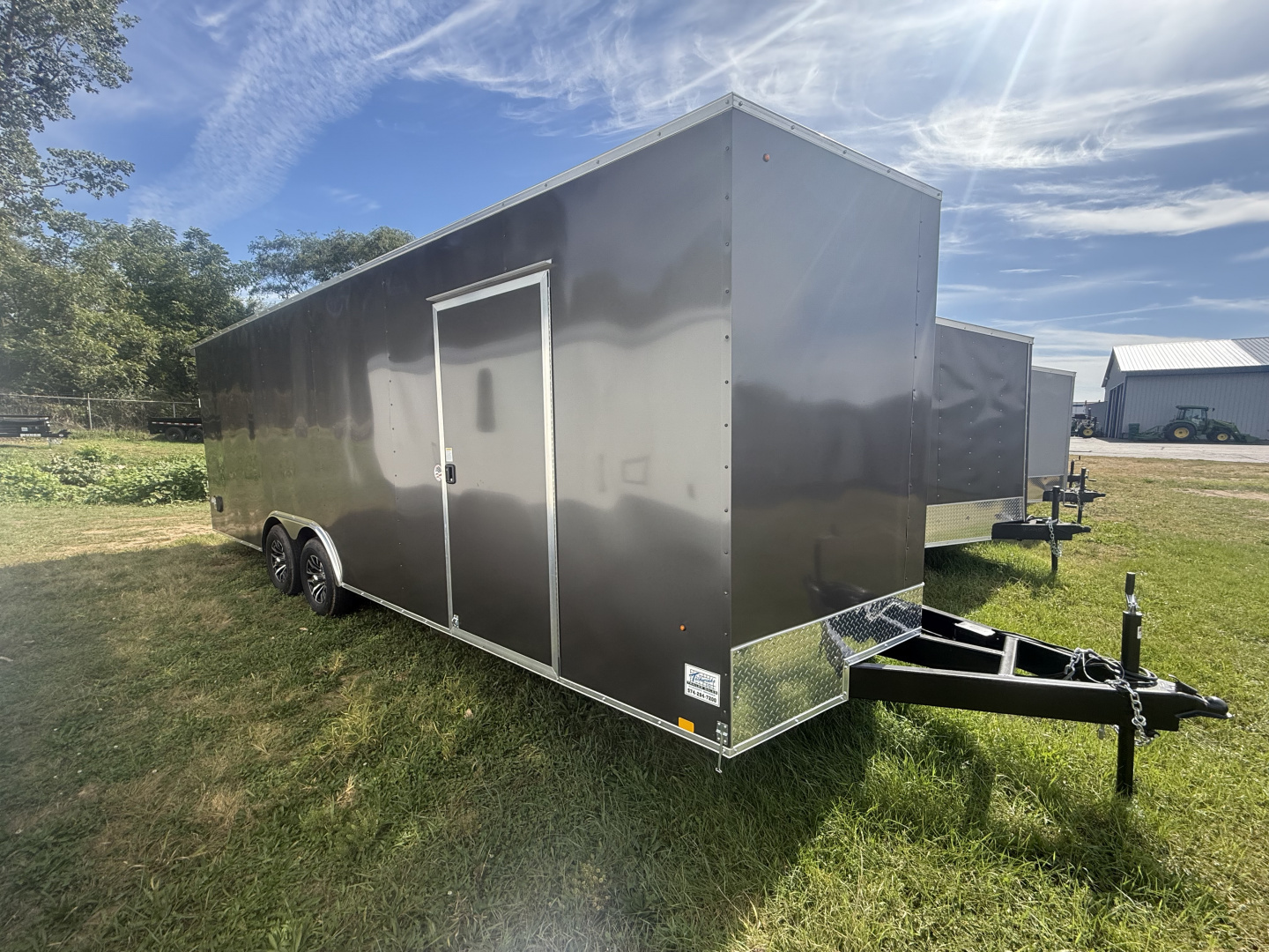 New 2025 Pace American 8.5x24 10k V-nose Screwless 6'-6" wing,alum.rim Car Hauler