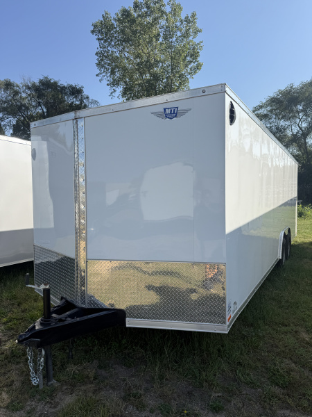 New RC Trailers 8.5x24 10k car hauler NO BEAVERTAIL, v-nose, 6'6  interior height, 4 d-rings