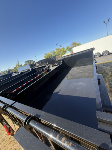 New Interstate Trailers 82x14 14k telscope dump, tarp an drop jacks new ramps