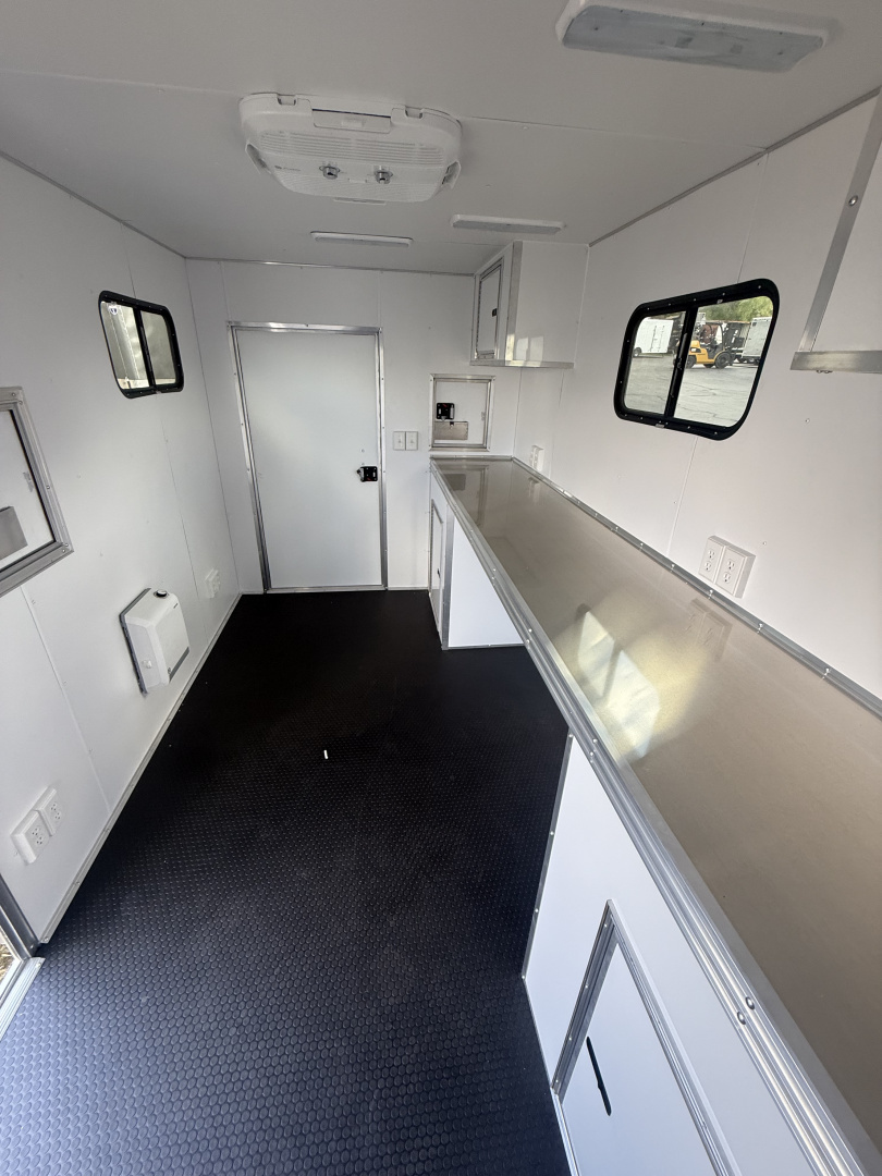 New Team Spirit Trailers 7x12 fiber trailer screwless,Insulated walls 110 package,13.5 A/C 110 heater extended tongue,fiber doors,windows,exterior lights battery and charger cabinets Strobe lights  Spare tire