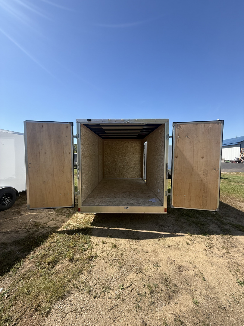 New Team Spirit Trailers 7X12 7K flat front, 6,6" interior height, poly core, white exterior screws, double door