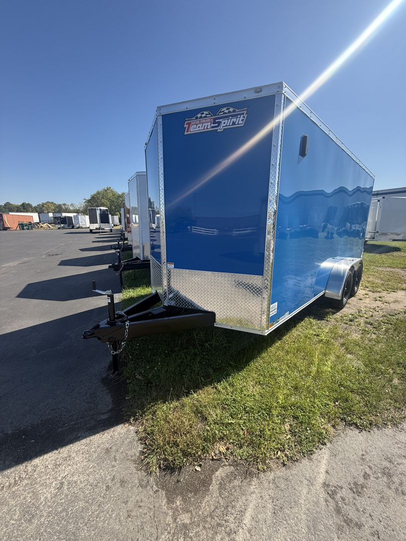New Team Spirit Trailers 7x16 7k 6'-7" v-nose interior height polycore screwless