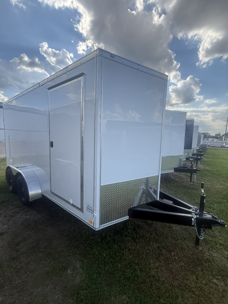 New 2025 Team Spirit Trailers 7x14 7k 6'6' v-nose interior height, poyly core ,screwless, 3/8 walls ,v-nose Cargo / Enclosed Trailer