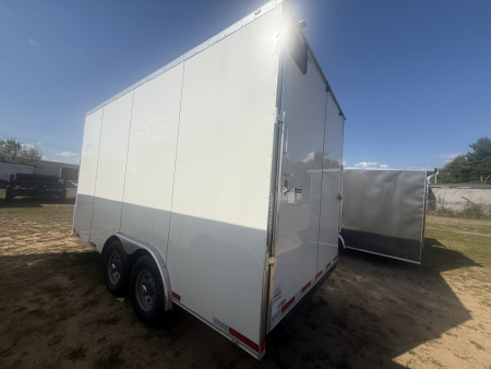 New 2025 Team Spirit Trailers 8.5x16 12k extended tongue,12" on center floor,16" extra height polycor screw less,cast front,double floor,2 transion flap steel,48' recessed e-track in floor,ramp door Car / Racing Trailer