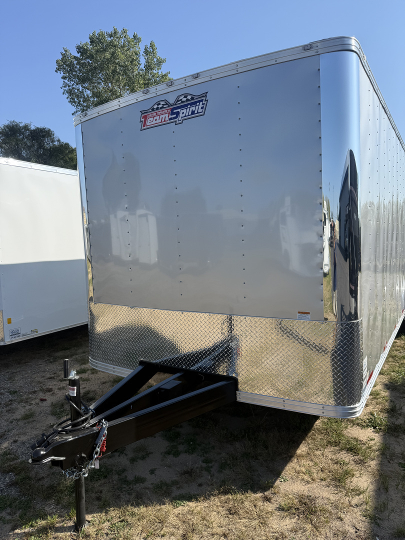 New Team Spirit Trailers 8.5x24 10k white walls beavertail screwed sides
