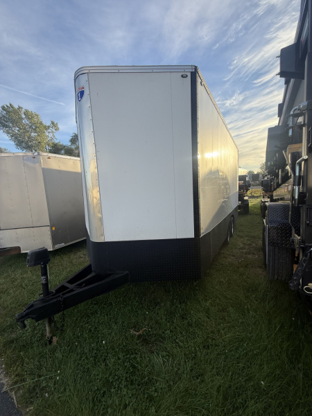 Used 2022 Interstate Trailers 8.5x18 10k tool trailer cabinets ,110 package White Cargo / Enclosed Trailer