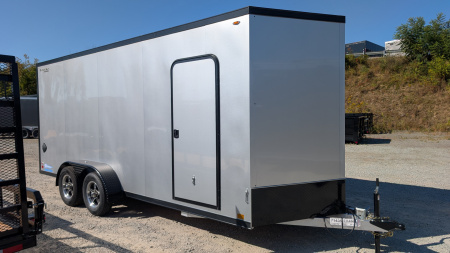 New 2026 Legend 7x18 + 2' V-Nose Aluminum Cargo Trailer w/ Ramp Door (82" Door Opening!!!)