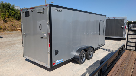 New 2026 Legend 7x18 + 2' V-Nose Aluminum Cargo Trailer w/ Ramp Door (82" Door Opening!!!)