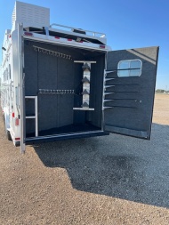 Used 2014 Platinum 4 Horse Reverse Load Living Quarters Trailer